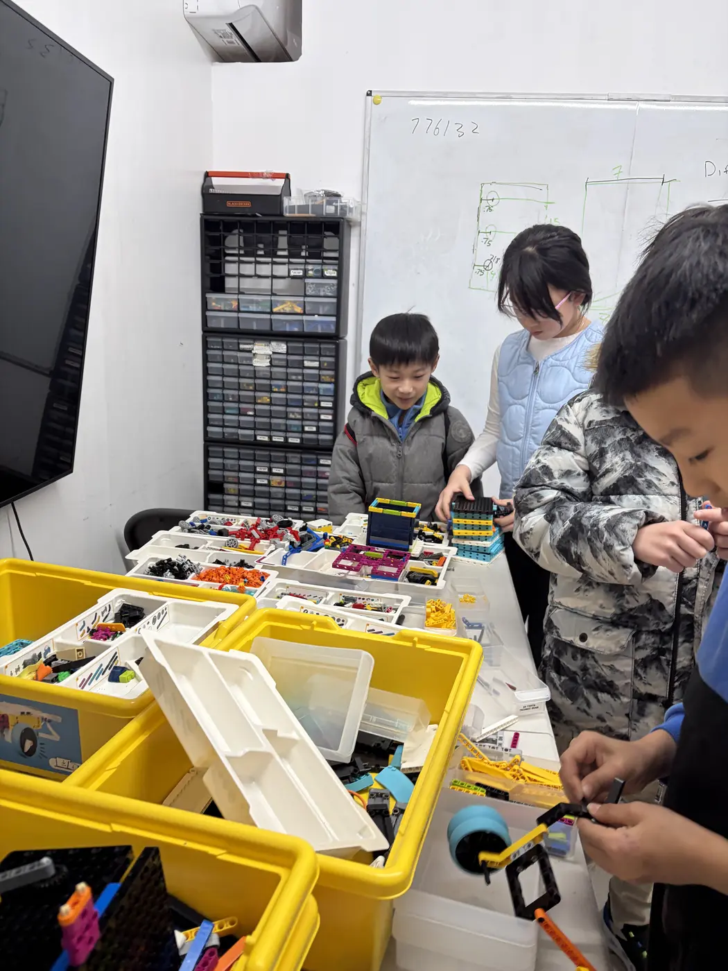 Students building robots at the AI Future Robotics Lab