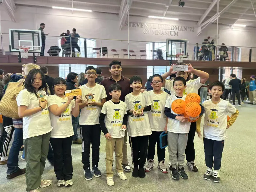 AI Future FLL teams with their awards